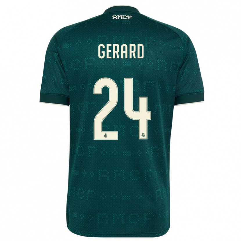 Danxen Enfant Maillot Meline Gerard #24 Gris Ardoise Foncé Blanc Tenues Extérieur 2026/27 T-Shirt