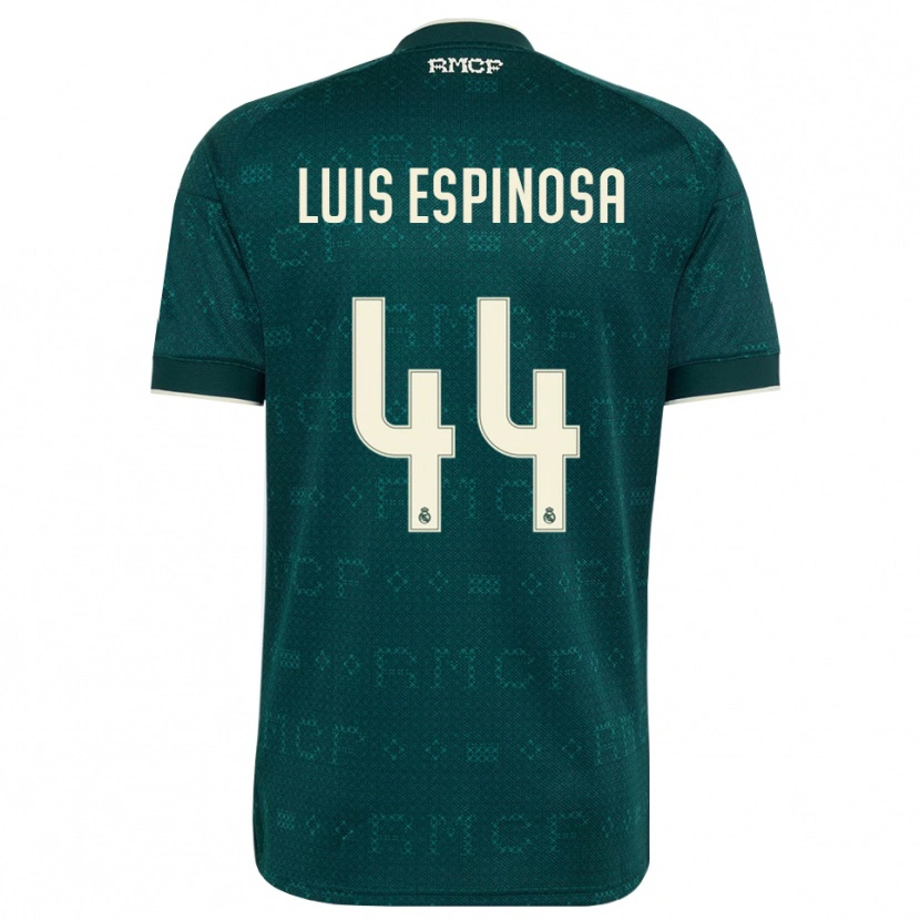 Danxen Enfant Maillot José Luis Espinosa #44 Gris Ardoise Foncé Blanc Tenues Extérieur 2026/27 T-Shirt
