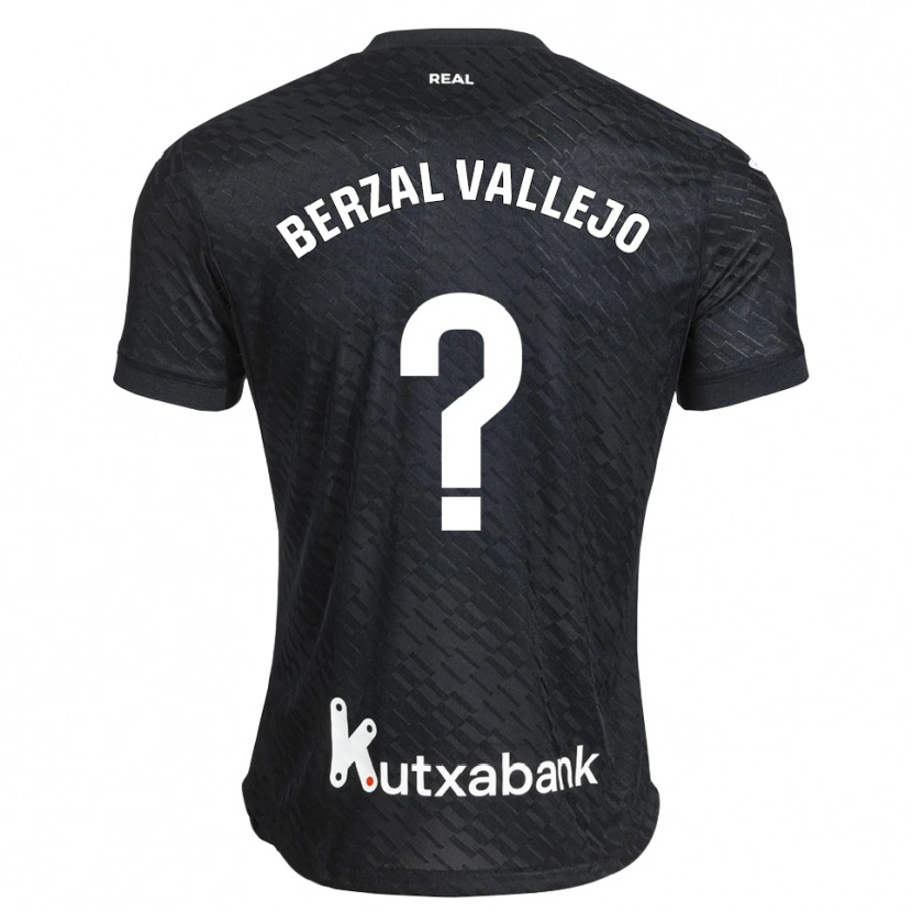 Danxen Enfant Maillot Asier Berzal Vallejo #0 Noir Blanc Tenues Extérieur 2026/27 T-Shirt