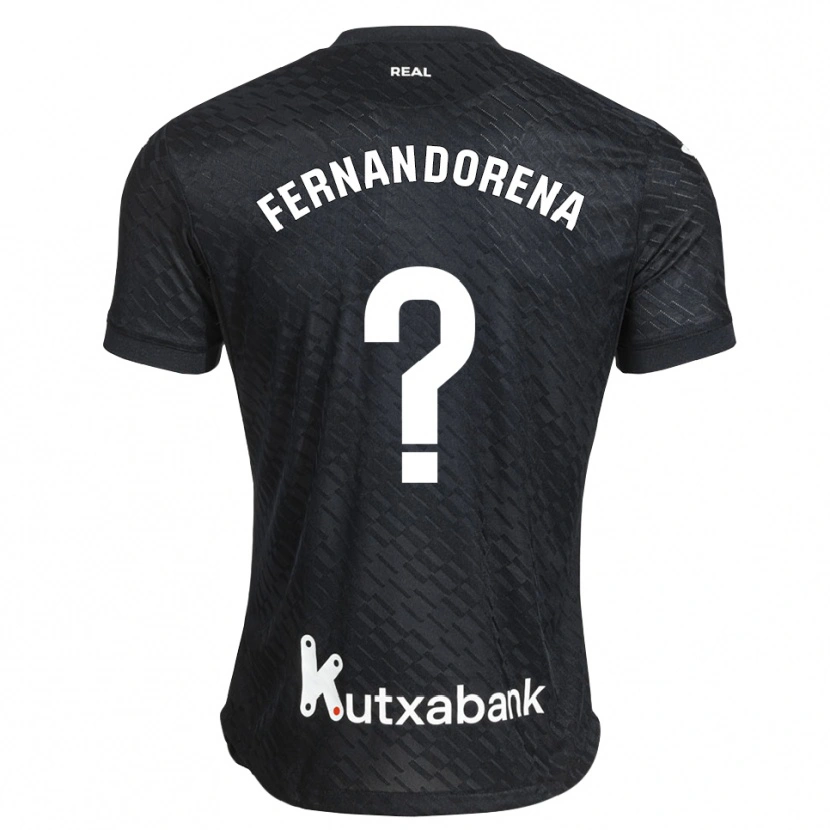 Danxen Enfant Maillot Alex Fernandorena #0 Noir Blanc Tenues Extérieur 2026/27 T-Shirt
