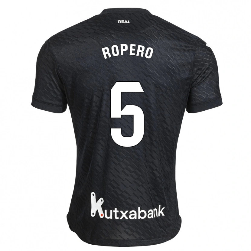 Danxen Enfant Maillot Iker Ropero #5 Noir Blanc Tenues Extérieur 2026/27 T-Shirt