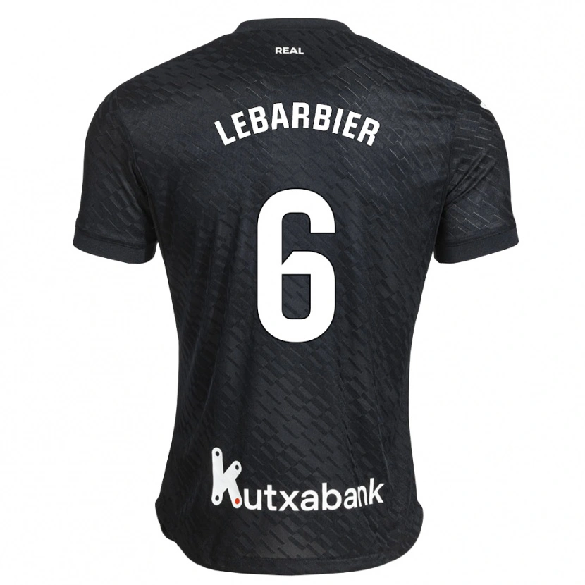 Danxen Enfant Maillot Alex Lebarbier #6 Noir Blanc Tenues Extérieur 2026/27 T-Shirt