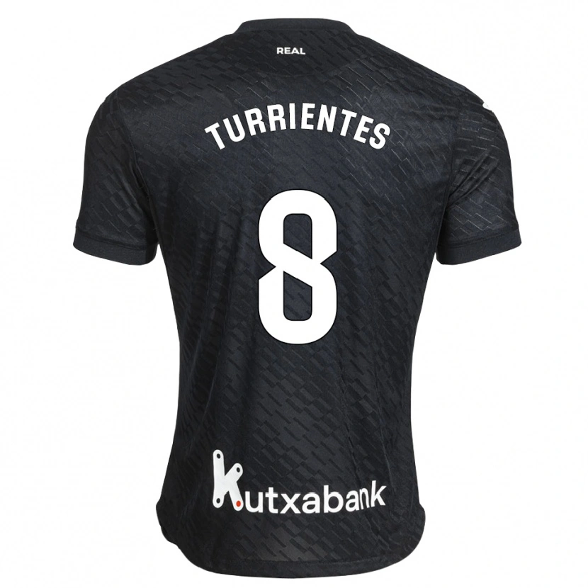 Danxen Enfant Maillot Beñat Turrientes #8 Noir Blanc Tenues Extérieur 2026/27 T-Shirt