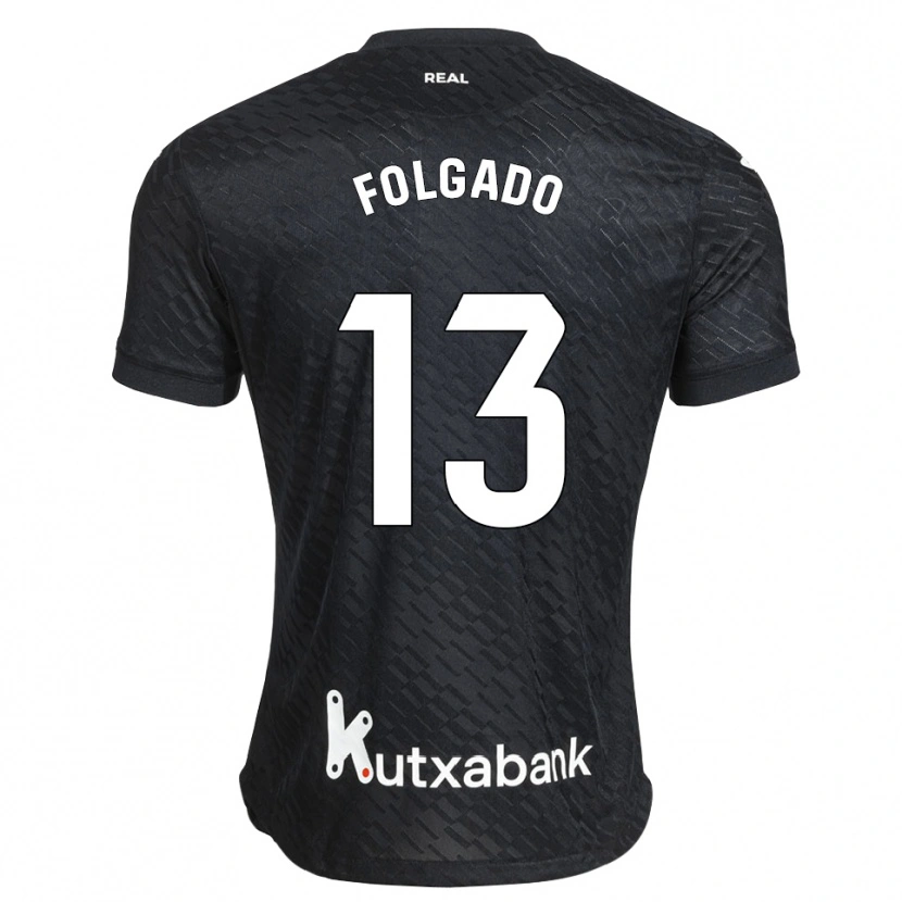 Danxen Enfant Maillot Theo Folgado #13 Noir Blanc Tenues Extérieur 2026/27 T-Shirt