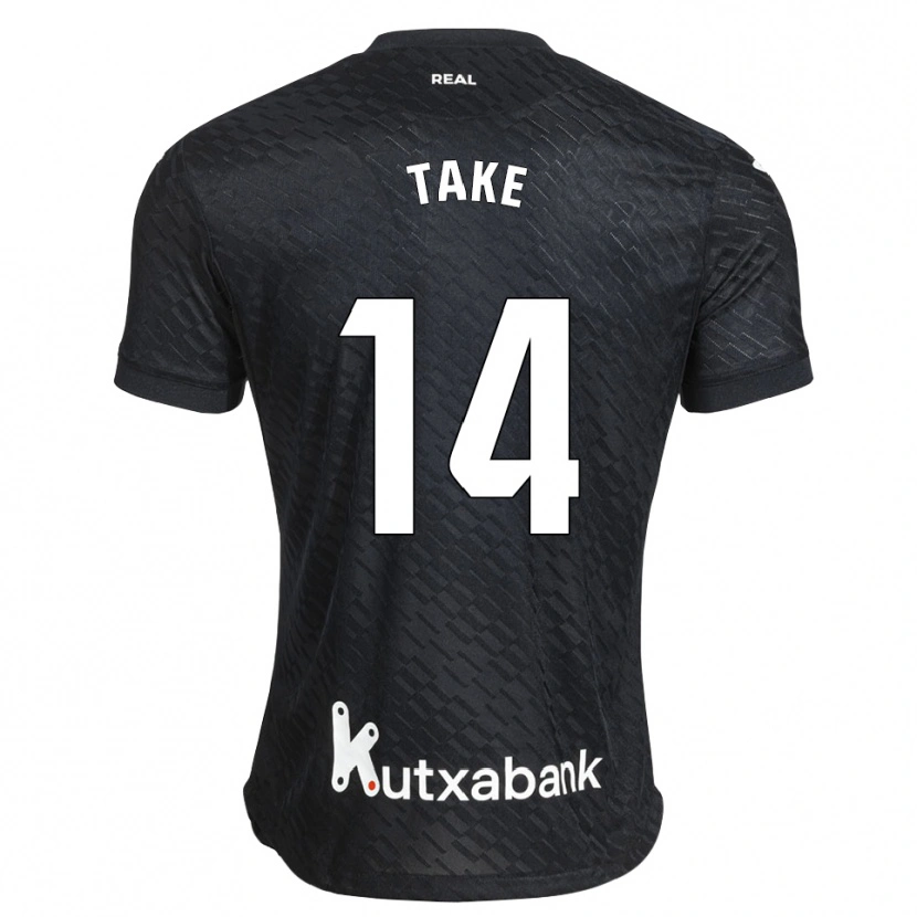 Danxen Enfant Maillot Takefusa Kubo #14 Noir Blanc Tenues Extérieur 2026/27 T-Shirt