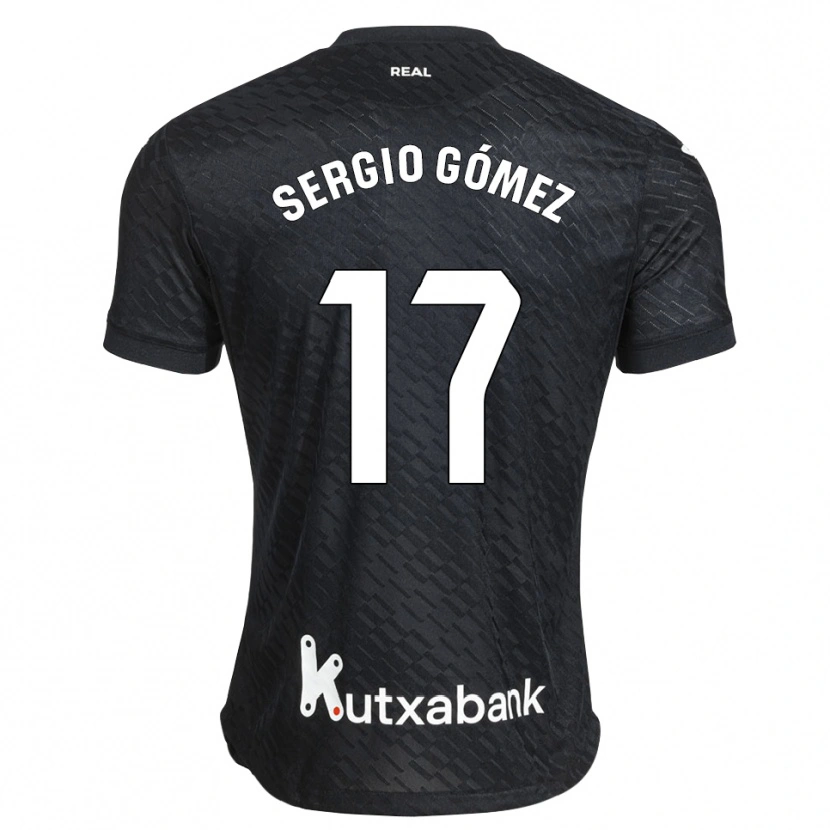 Danxen Enfant Maillot Sergio Gómez #17 Noir Blanc Tenues Extérieur 2026/27 T-Shirt