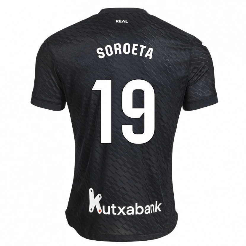 Danxen Enfant Maillot Javier Soroeta #19 Noir Blanc Tenues Extérieur 2026/27 T-Shirt