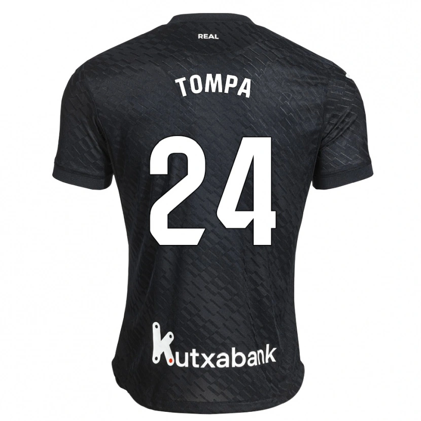 Danxen Enfant Maillot Ákos Tompa #24 Noir Blanc Tenues Extérieur 2026/27 T-Shirt