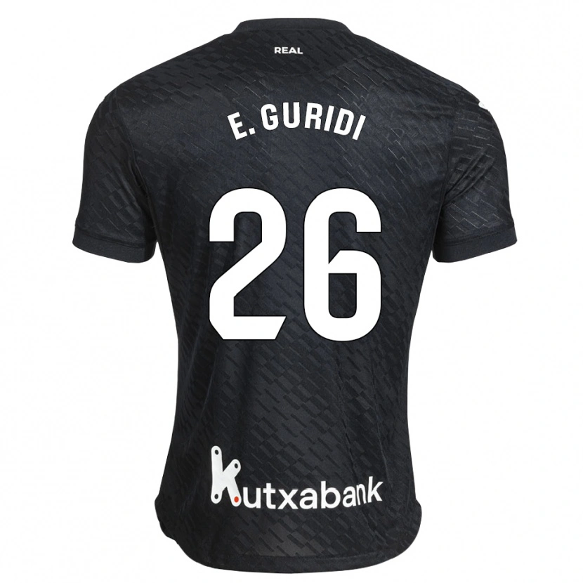 Danxen Enfant Maillot Elene Guridi Mesonero #26 Noir Blanc Tenues Extérieur 2026/27 T-Shirt