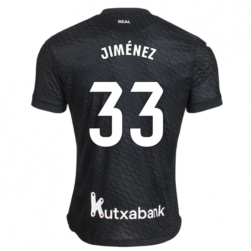 Danxen Enfant Maillot Javier Jiménez #33 Noir Blanc Tenues Extérieur 2026/27 T-Shirt