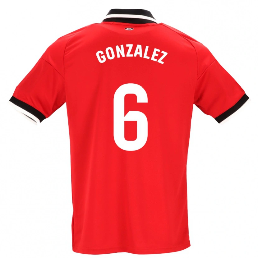 Danxen Enfant Maillot Pamela González #6 Noir Blanc Rouge Tenues Extérieur 2026/27 T-Shirt