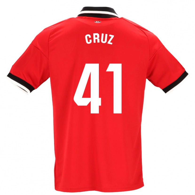 Danxen Enfant Maillot Jesús Cruz #41 Noir Blanc Rouge Tenues Extérieur 2026/27 T-Shirt