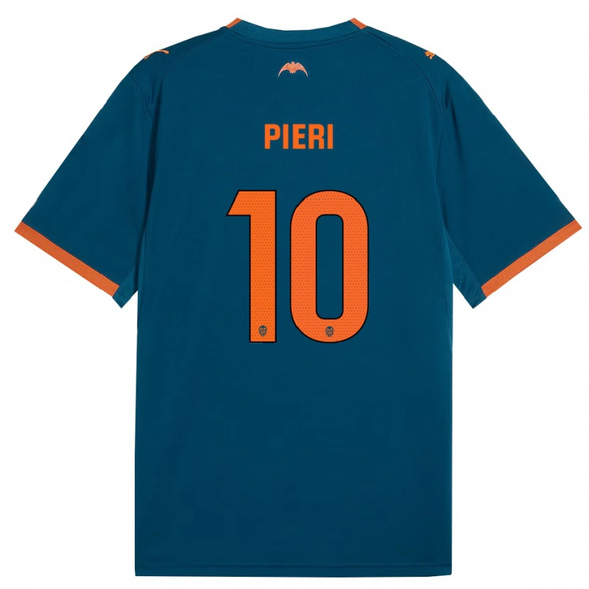 Danxen Enfant Maillot Andreas Pieri #10 Bleu Acier Orange Tenues Extérieur 2026/27 T-Shirt