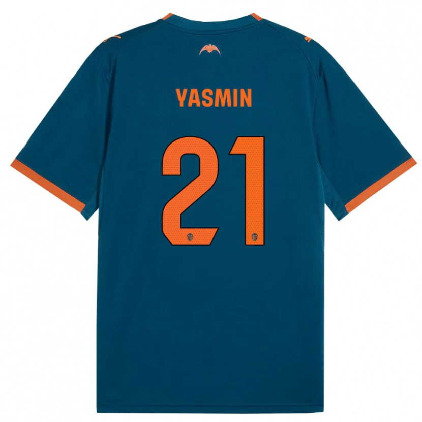 Danxen Enfant Maillot Yasmin Katie Mrabet Slack #21 Bleu Acier Orange Tenues Extérieur 2026/27 T-Shirt