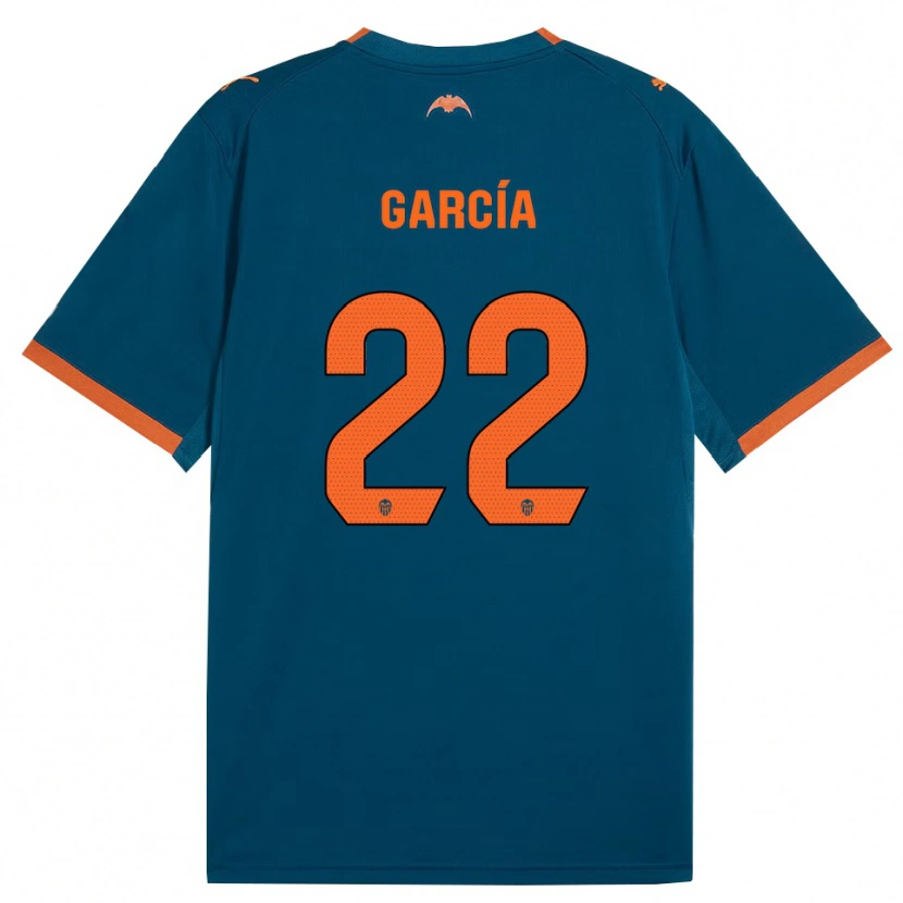 Danxen Enfant Maillot Pablo García #22 Bleu Acier Orange Tenues Extérieur 2026/27 T-Shirt
