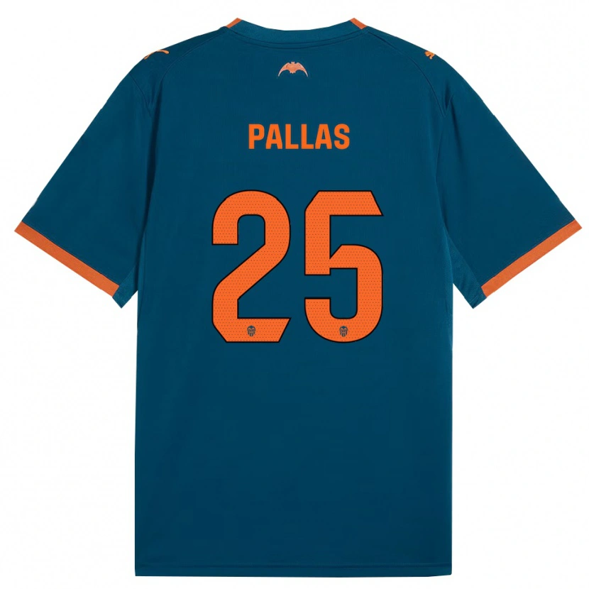 Danxen Enfant Maillot Nerea Pallas #25 Bleu Acier Orange Tenues Extérieur 2026/27 T-Shirt