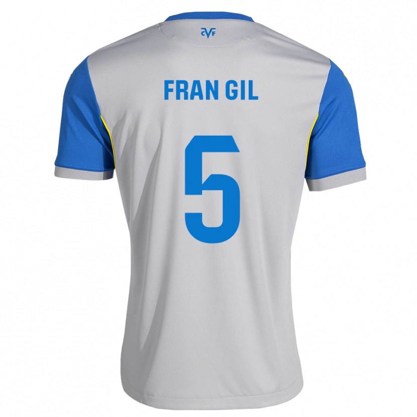 Danxen Enfant Maillot Fran Gil #5 Bleu Dodger Gris Tenues Extérieur 2026/27 T-Shirt