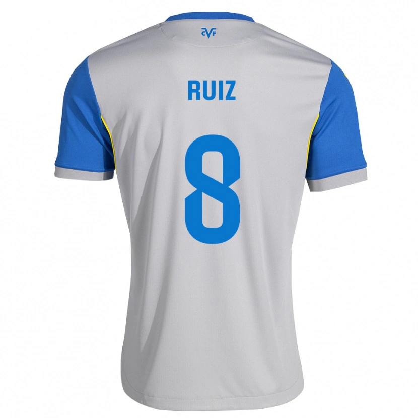 Danxen Enfant Maillot Adri Ruiz #8 Bleu Dodger Gris Tenues Extérieur 2026/27 T-Shirt