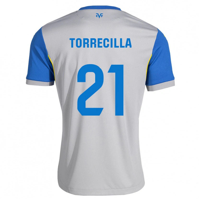 Danxen Enfant Maillot Virginia Torrecilla #21 Bleu Dodger Gris Tenues Extérieur 2026/27 T-Shirt