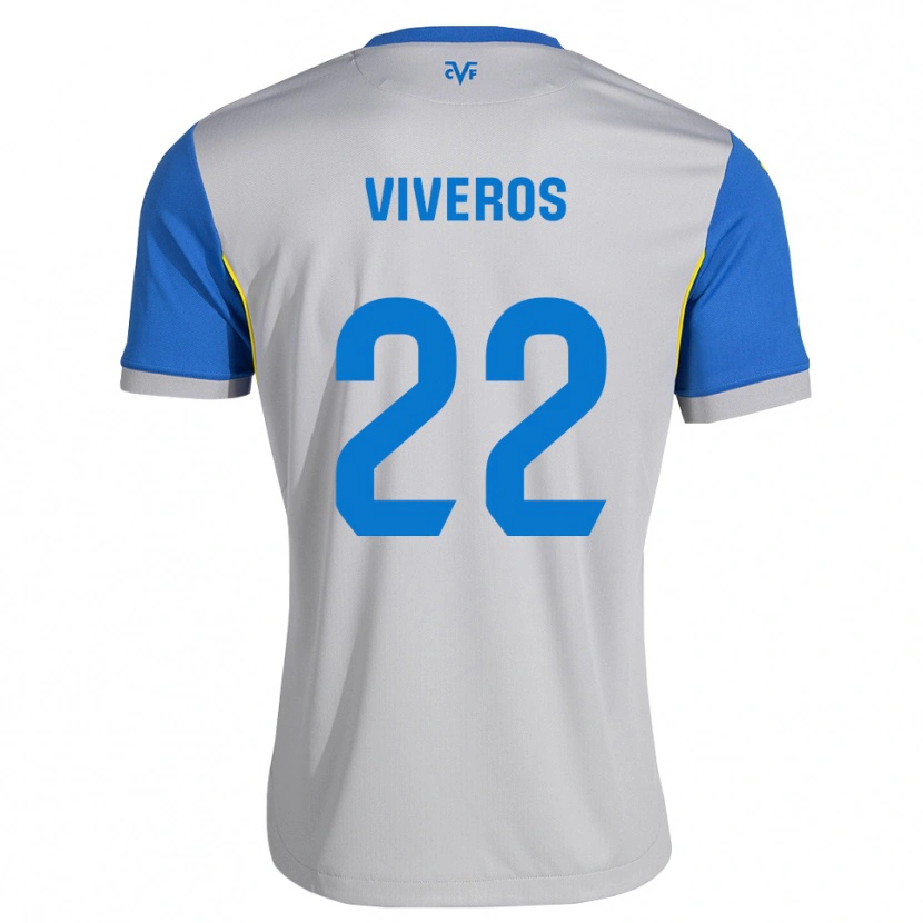 Danxen Enfant Maillot Facundo Viveros #22 Bleu Dodger Gris Tenues Extérieur 2026/27 T-Shirt