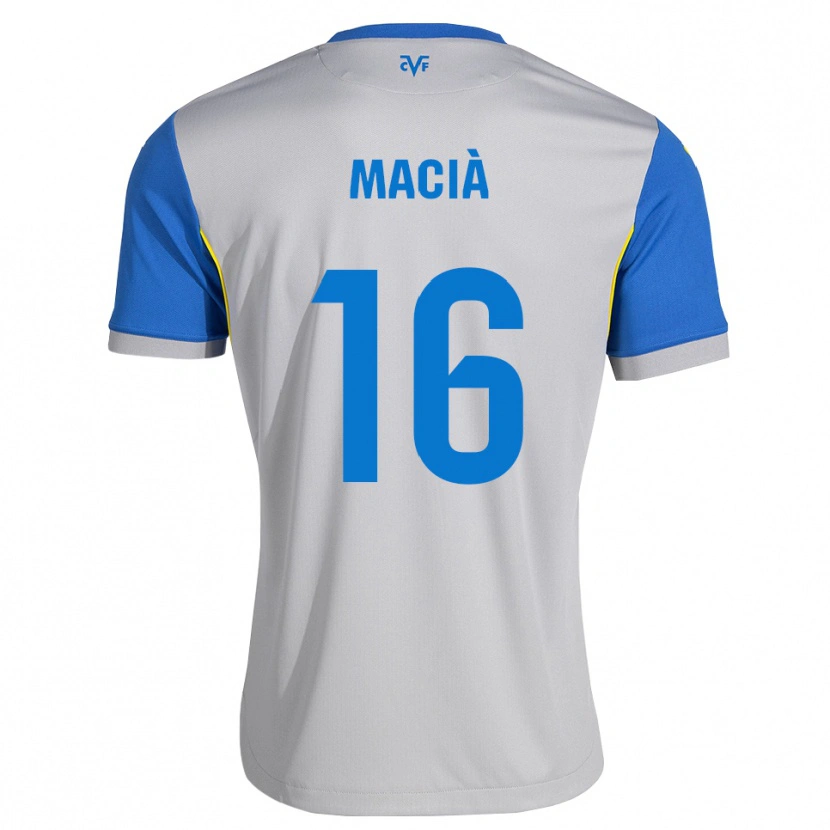 Danxen Enfant Maillot Carlos Macià #16 Bleu Dodger Gris Tenues Extérieur 2026/27 T-Shirt