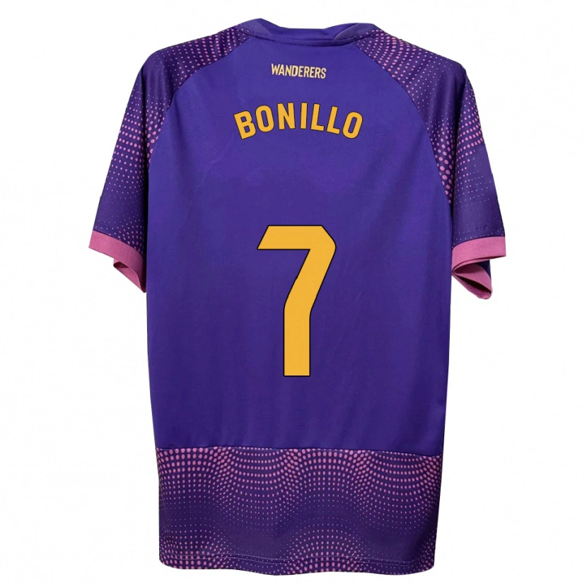 Danxen Enfant Maillot Haizam Bonillo #7 Violet Blanc Rose Tenues Extérieur 2026/27 T-Shirt