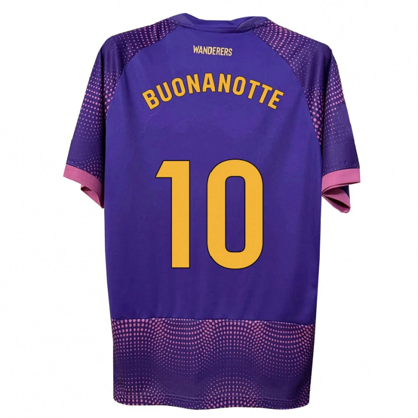 Danxen Enfant Maillot Facundo Buonanotte #10 Violet Blanc Rose Tenues Extérieur 2026/27 T-Shirt