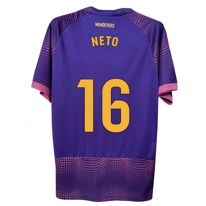 Danxen Enfant Maillot Martim Neto #16 Violet Blanc Rose Tenues Extérieur 2026/27 T-Shirt