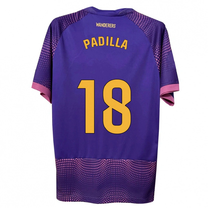 Danxen Enfant Maillot Álvaro Padilla #18 Violet Blanc Rose Tenues Extérieur 2026/27 T-Shirt