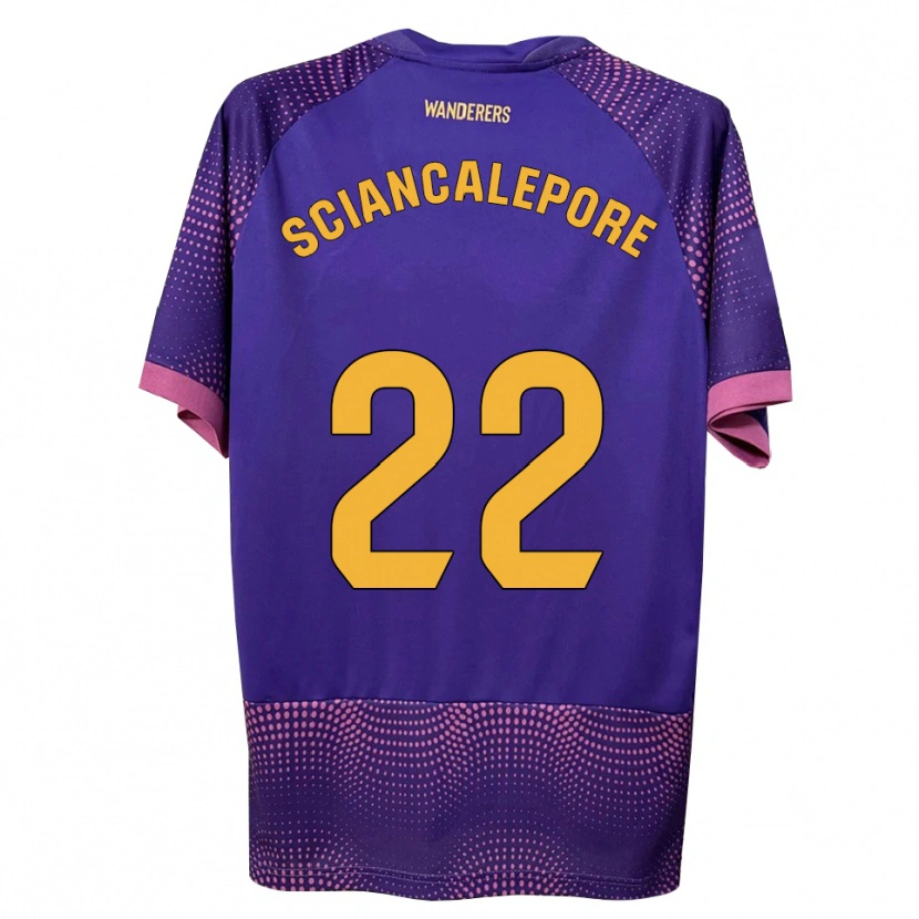 Danxen Enfant Maillot Mateo Sciancalepore #22 Violet Blanc Rose Tenues Extérieur 2026/27 T-Shirt