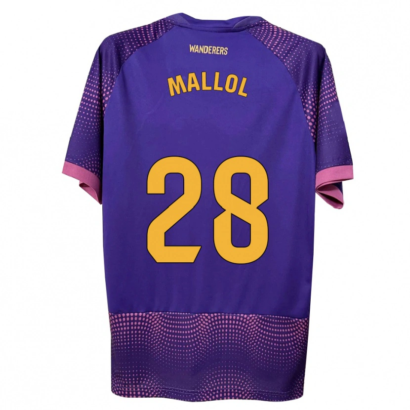 Danxen Enfant Maillot Enrique Mallol #28 Violet Blanc Rose Tenues Extérieur 2026/27 T-Shirt