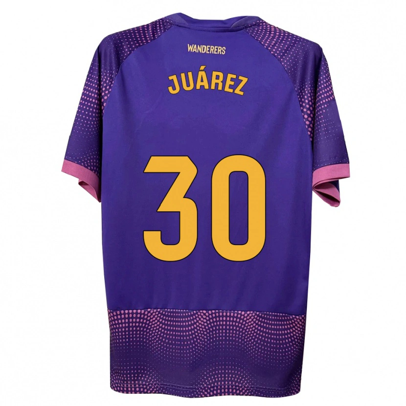 Danxen Enfant Maillot Salva Juárez #30 Violet Blanc Rose Tenues Extérieur 2026/27 T-Shirt