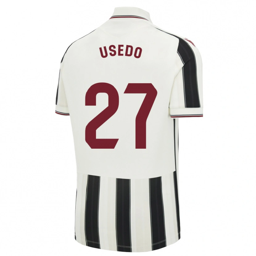 Danxen Enfant Maillot Manel Usedo #27 Noir Blanc Rouge Tenues Extérieur 2026/27 T-Shirt