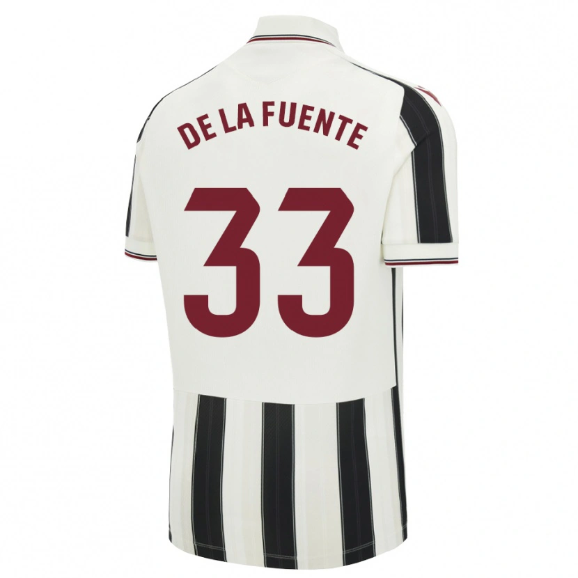 Danxen Enfant Maillot Alba De La Fuente #33 Noir Blanc Rouge Tenues Extérieur 2026/27 T-Shirt