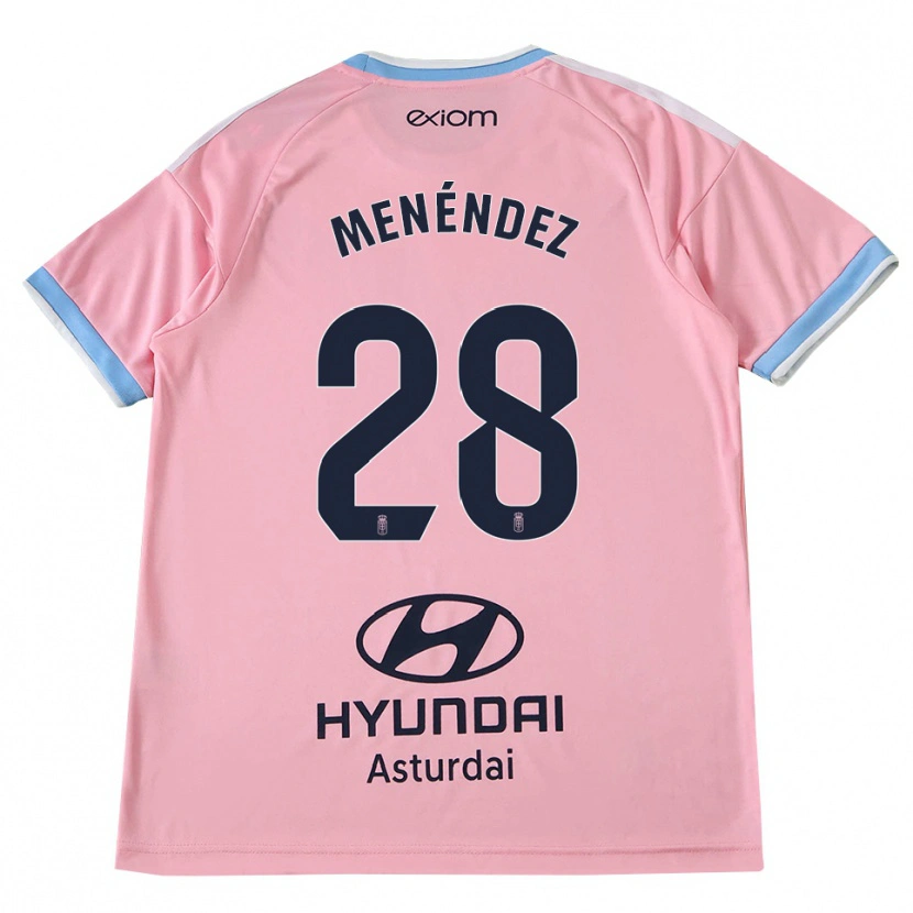 Danxen Enfant Maillot Diego Menéndez #28 Bleu Barbeau Rose Tenues Extérieur 2026/27 T-Shirt