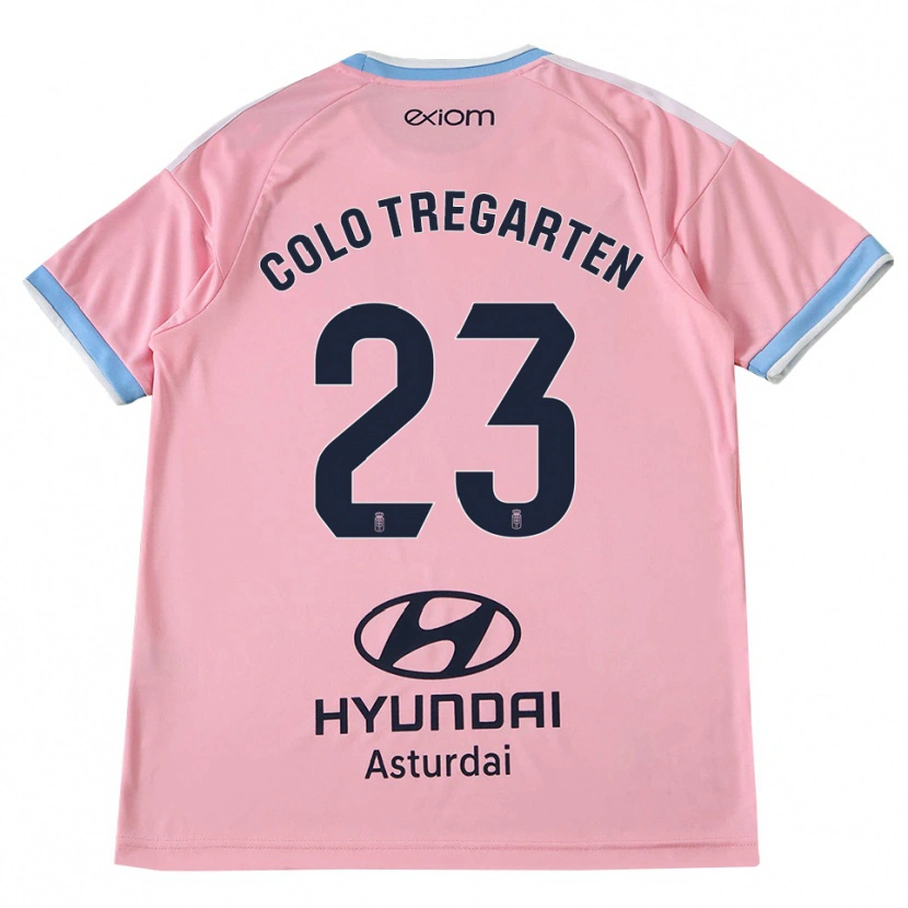 Danxen Enfant Maillot Colo Tregarten #23 Bleu Barbeau Rose Tenues Extérieur 2026/27 T-Shirt