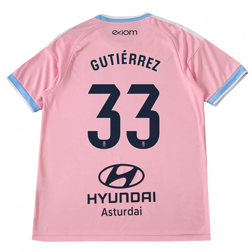 Danxen Enfant Maillot Raúl Gutiérrez #33 Bleu Barbeau Rose Tenues Extérieur 2026/27 T-Shirt