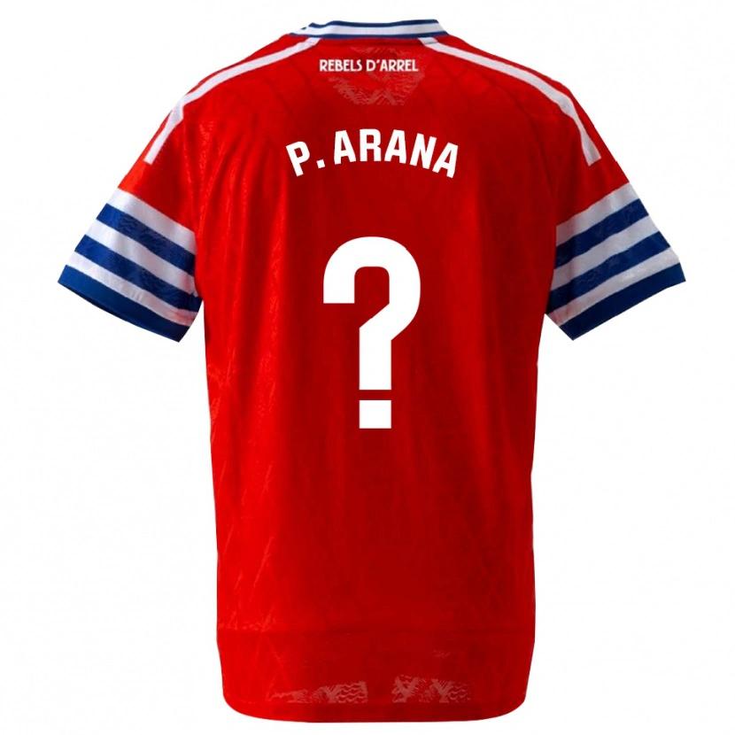 Danxen Enfant Maillot Paula Arana Montes #0 Bleu Royal Rouge Tenues Extérieur 2026/27 T-Shirt
