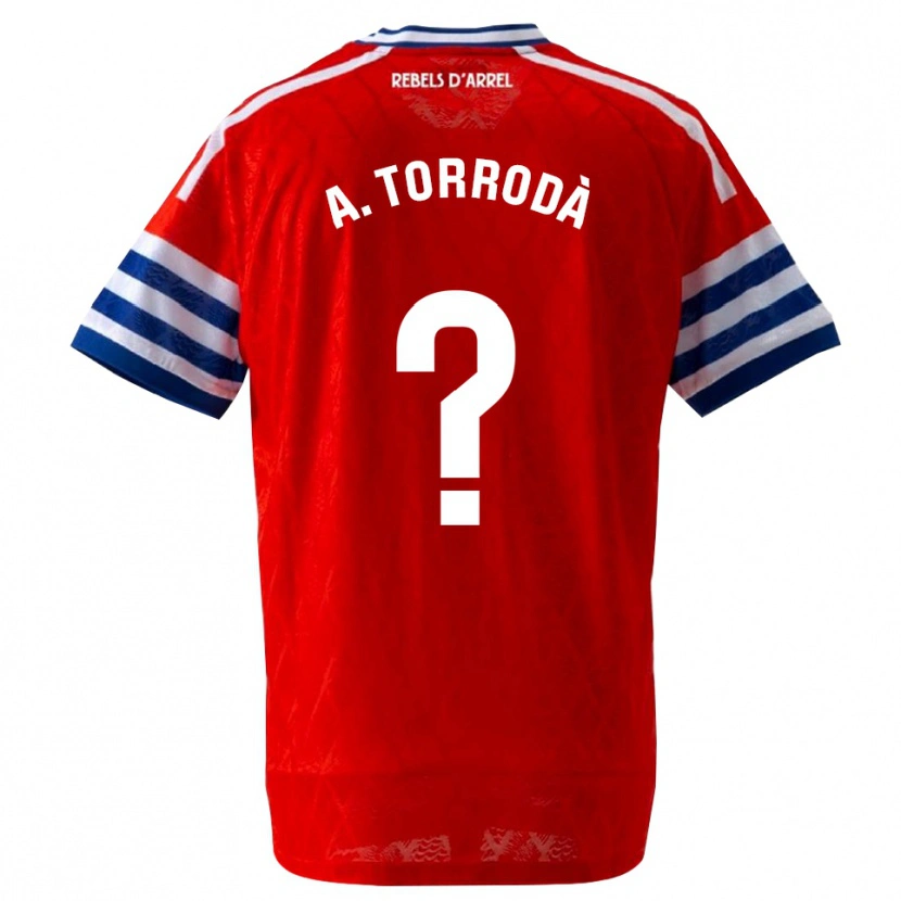 Danxen Enfant Maillot Anna Torrodà Ricard #0 Bleu Royal Rouge Tenues Extérieur 2026/27 T-Shirt