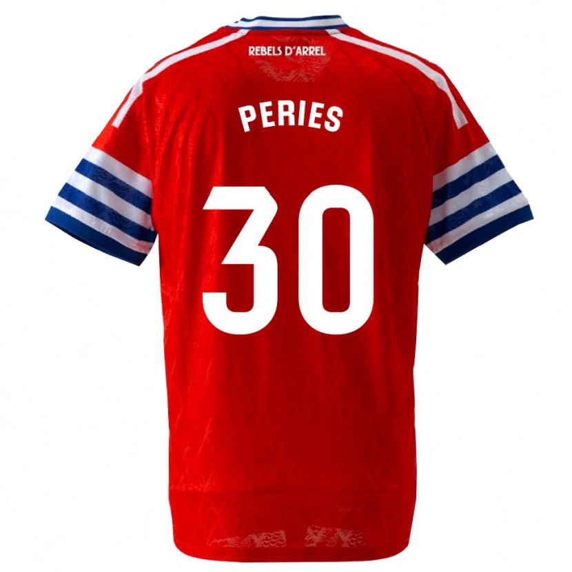 Danxen Enfant Maillot Jan Peries #30 Bleu Royal Rouge Tenues Extérieur 2026/27 T-Shirt