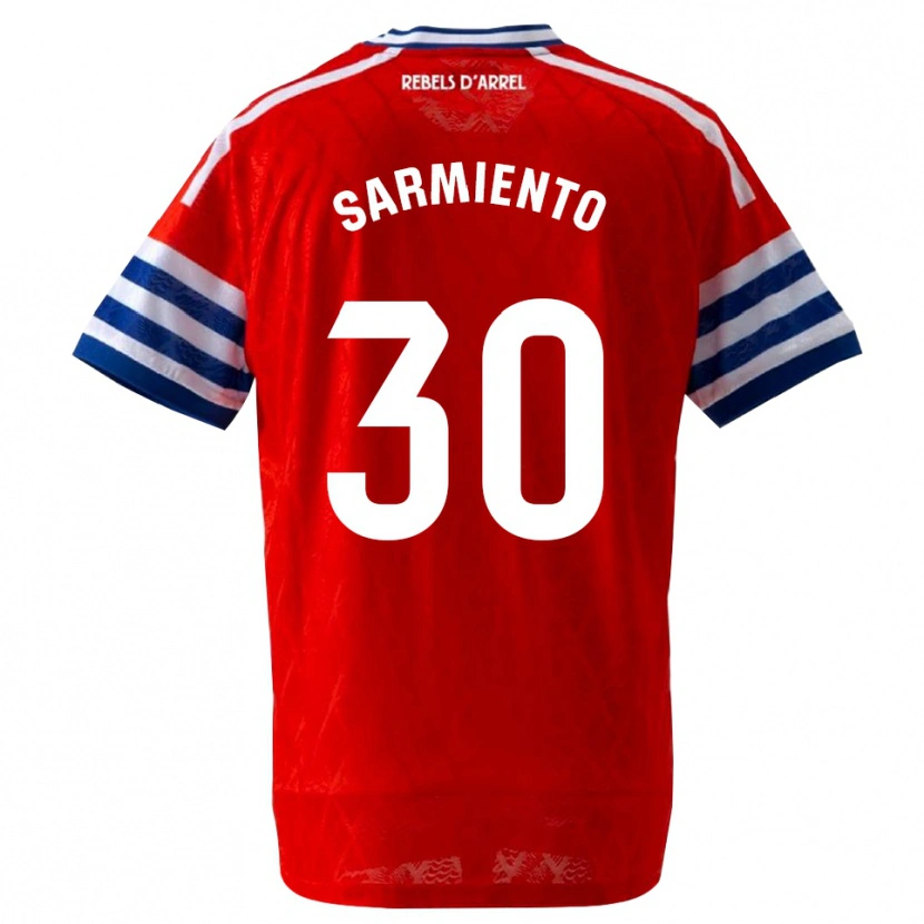 Danxen Enfant Maillot Izan Sarmiento #30 Bleu Royal Rouge Tenues Extérieur 2026/27 T-Shirt