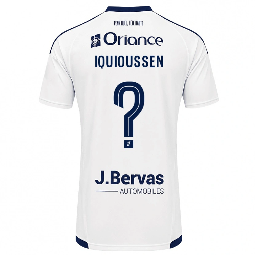 Danxen Enfant Maillot Adam Iquioussen #0 Bleu Marine Blanc Tenues Extérieur 2026/27 T-Shirt