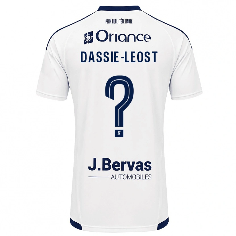 Danxen Enfant Maillot Leila Dassie-Leost #0 Bleu Marine Blanc Tenues Extérieur 2026/27 T-Shirt