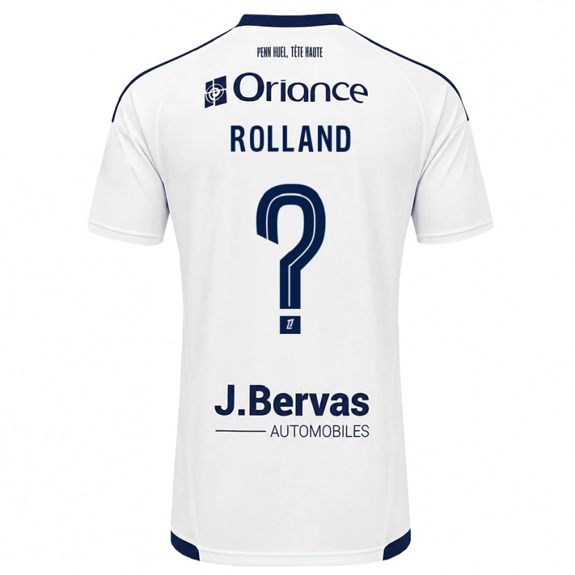 Danxen Enfant Maillot Inès Rolland #0 Bleu Marine Blanc Tenues Extérieur 2026/27 T-Shirt
