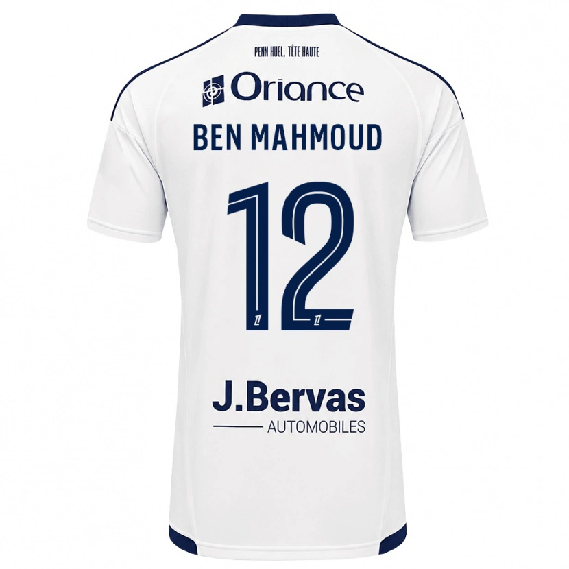 Danxen Enfant Maillot Yessine Ben Mahmoud #12 Bleu Marine Blanc Tenues Extérieur 2026/27 T-Shirt