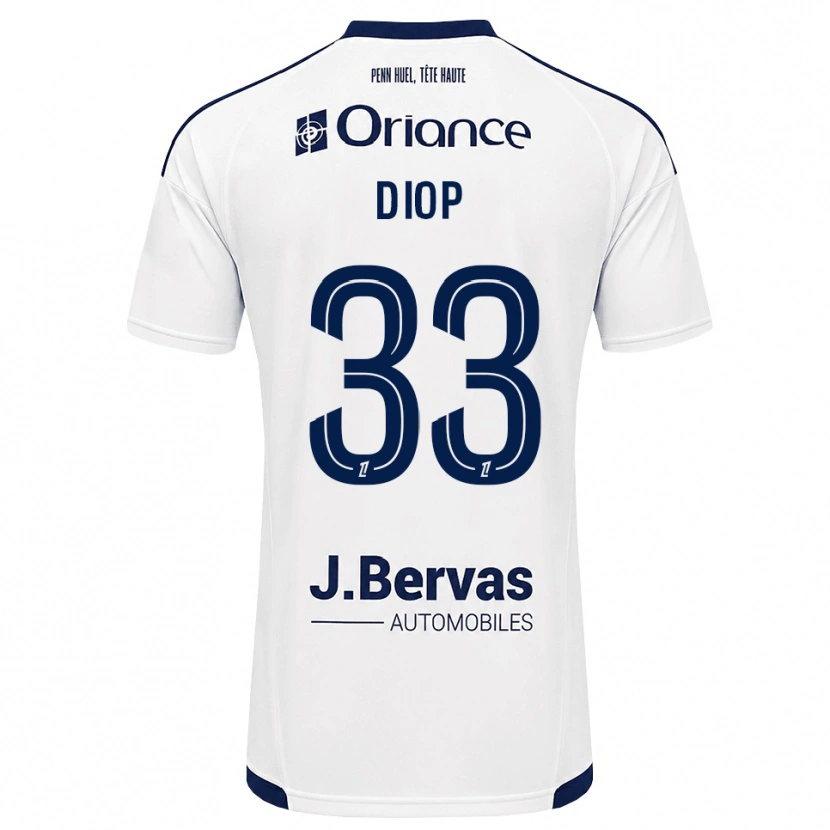 Danxen Enfant Maillot Saliou Diop #33 Bleu Marine Blanc Tenues Extérieur 2026/27 T-Shirt