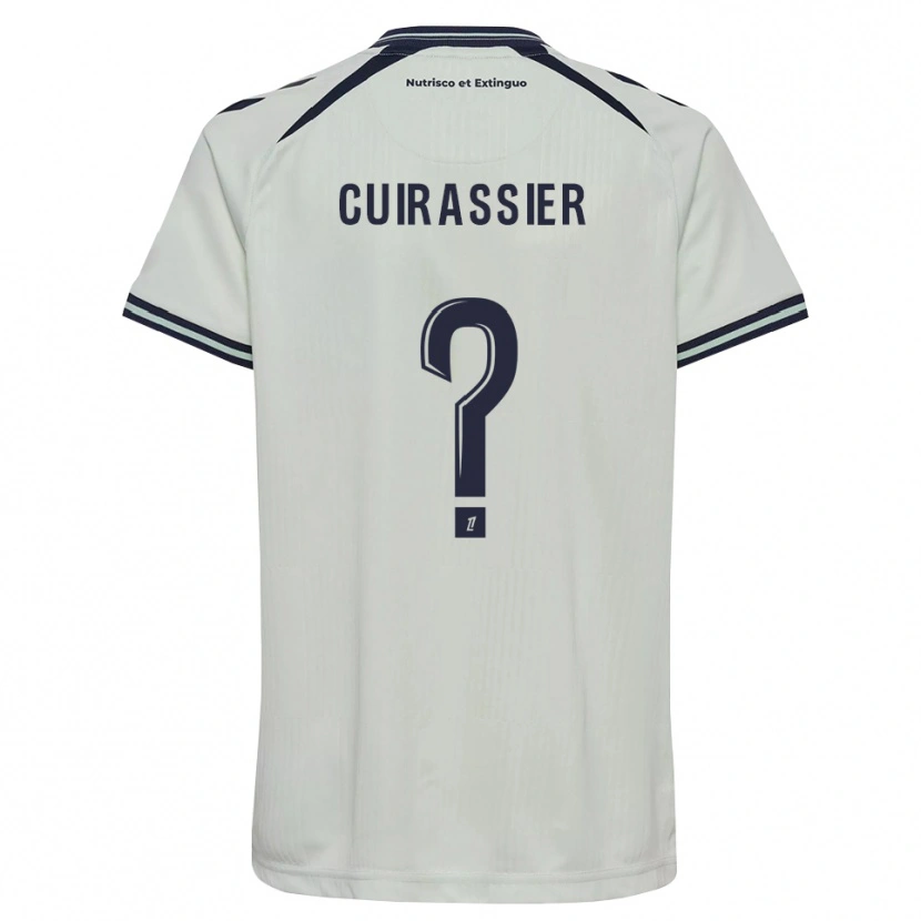 Danxen Enfant Maillot Matthieu Cuirassier #0 Bleu Nuit Blanc Tenues Extérieur 2026/27 T-Shirt