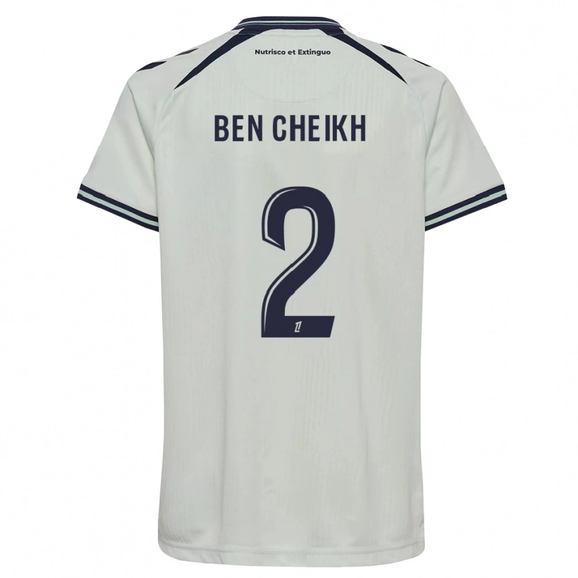 Danxen Enfant Maillot Ayman Ben Cheikh #2 Bleu Nuit Blanc Tenues Extérieur 2026/27 T-Shirt