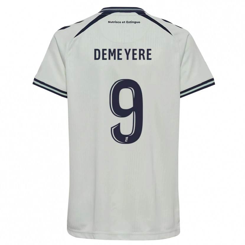 Danxen Enfant Maillot Silke Demeyere #9 Bleu Nuit Blanc Tenues Extérieur 2026/27 T-Shirt