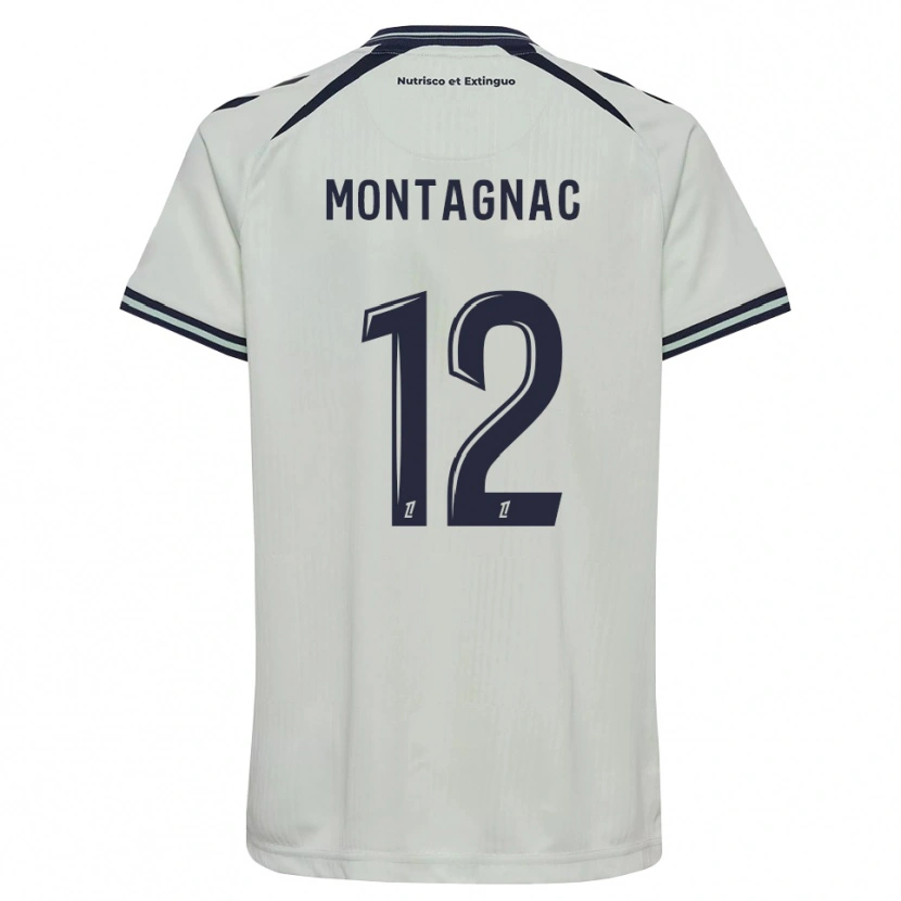 Danxen Enfant Maillot Alexandre Montagnac #12 Bleu Nuit Blanc Tenues Extérieur 2026/27 T-Shirt